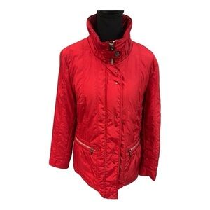 Dixi Coat Red Zip Up Lightweight Jacket Size Medium